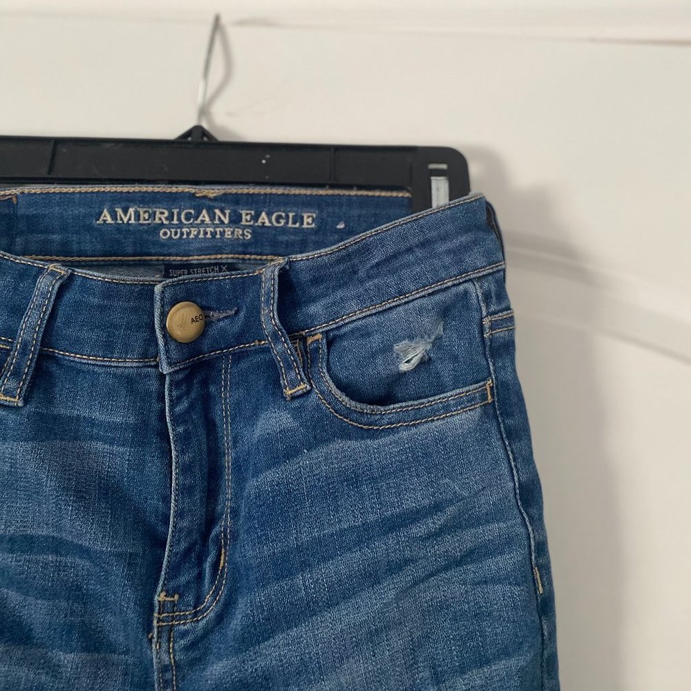 American Eagle Super Stretch X Ripped Jeans